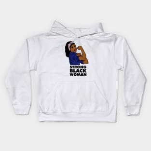 Strong Black Woman Afro African Black History Kids Hoodie